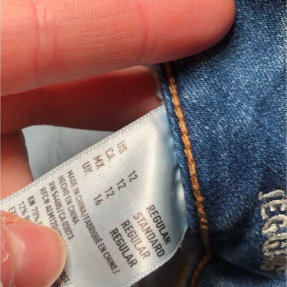 American Eagle Outfitters Women's Dark Blue Skinny Jeans Size 12 - Picture 4 of 5